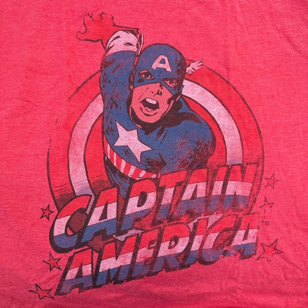 Captain America T-Shirt 2XL 52% Cotton